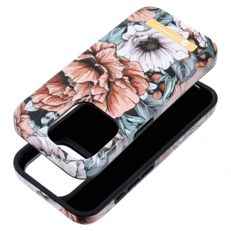 Apple iPhone 15 Pro Max Hülle Forcell F-Pprotect Mirage MagSAFE  Blütenstrauch