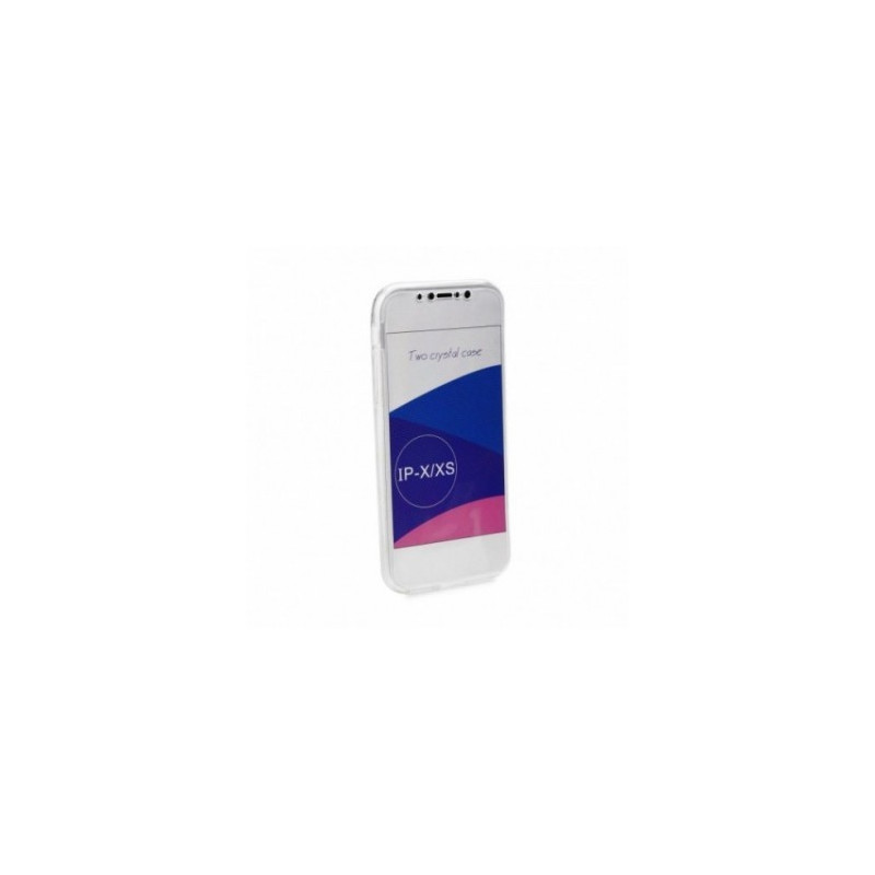 360 Ultra Slim Front+Back auf Apple iPhone XS FORCELL Silikon-Handyhülle Durchsichtbar