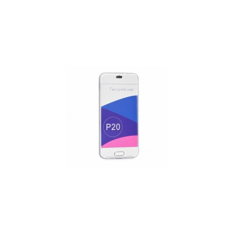 360 Ultra Slim Front+Back auf Huawei P20 FORCELL Silikon-Handyhülle Durchsichtbar