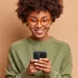 Samsung Galaxy A55 Hülle Roar Luna Monochromatische, Stilvoll, Ein ästhetisches Accessoire  Schwarz