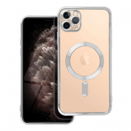 Apple iPhone 11 Pro Max Hülle Electro Mag MagSAFE  Silber