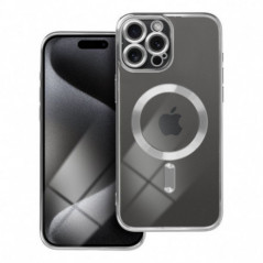 Apple iPhone 15 Pro Max Hülle Electro Mag MagSAFE  Silber