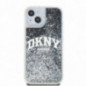 Apple iPhone 15 Hülle DKNY Liquid Glitters Arch Logo Schwarz