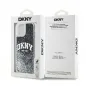 Apple iPhone 15 Plus Hülle DKNY Liquid Glitters Arch Logo Schwarz