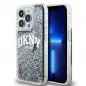 Apple iPhone 15 Pro Hülle DKNY Liquid Glitters Arch Logo Schwarz