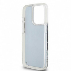 Apple iPhone 15 Pro Hülle DKNY Liquid Glitters Arch Logo Schwarz
