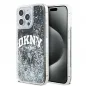 Apple iPhone 15 Pro Max Hülle DKNY Liquid Glitters Arch Logo Schwarz