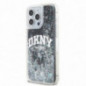 Apple iPhone 15 Pro Max Hülle DKNY Liquid Glitters Arch Logo Schwarz