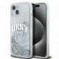 Apple iPhone 15 Hülle DKNY Liquid Glitters Arch Logo Weiß