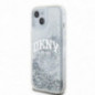 Apple iPhone 15 Hülle DKNY Liquid Glitters Arch Logo Weiß