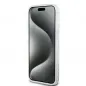 Apple iPhone 15 Hülle DKNY Liquid Glitters Arch Logo Weiß