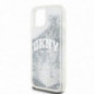 Apple iPhone 15 Hülle DKNY Liquid Glitters Arch Logo Weiß