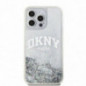 Apple iPhone 15 Pro Hülle DKNY Liquid Glitters Arch Logo Weiß