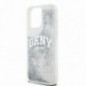 Apple iPhone 15 Pro Hülle DKNY Liquid Glitters Arch Logo Weiß
