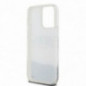 Apple iPhone 15 Pro Hülle DKNY Liquid Glitters Arch Logo Weiß