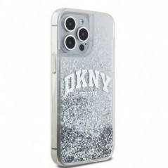 Apple iPhone 15 Pro Max Hülle DKNY Liquid Glitters Arch Logo Weiß