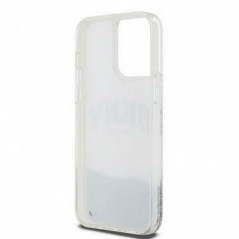 Apple iPhone 15 Pro Max Hülle DKNY Liquid Glitters Arch Logo Weiß
