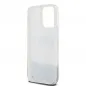 Apple iPhone 15 Pro Max Hülle DKNY Liquid Glitters Arch Logo Weiß
