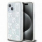 Apple iPhone 15 Hülle DKNY Liquid Glitters Checkered Pattern Weiß