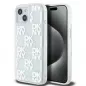 Apple iPhone 15 Hülle DKNY Liquid Glitters Checkered Pattern Weiß
