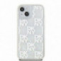Apple iPhone 15 Hülle DKNY Liquid Glitters Checkered Pattern Weiß