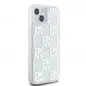 Apple iPhone 15 Hülle DKNY Liquid Glitters Checkered Pattern Weiß