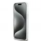 Apple iPhone 15 Hülle DKNY Liquid Glitters Checkered Pattern Weiß