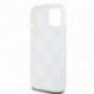 Apple iPhone 15 Hülle DKNY Liquid Glitters Checkered Pattern Weiß