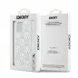 Apple iPhone 15 Hülle DKNY Liquid Glitters Checkered Pattern Weiß
