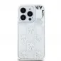 Apple iPhone 15 Pro Hülle DKNY Liquid Glitters Checkered Pattern Weiß