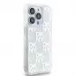 Apple iPhone 15 Pro Hülle DKNY Liquid Glitters Checkered Pattern Weiß
