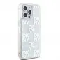 Apple iPhone 15 Pro Max Hülle DKNY Liquid Glitters Checkered Pattern Weiß