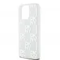Apple iPhone 15 Pro Max Hülle DKNY Liquid Glitters Checkered Pattern Weiß