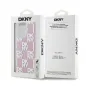 Apple iPhone 15 Pro Max Hülle DKNY Liquid Glitters Checkered Pattern Rosa