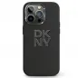 Apple iPhone 15 Pro Max Hülle DKNY Silicone Stack Metal Logo Schwarz
