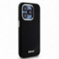 Apple iPhone 14 Pro Hülle DKNY Silicone Horizontal Metal Logo MagSAFE  Schwarz