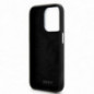 Apple iPhone 14 Pro Hülle DKNY Silicone Horizontal Metal Logo MagSAFE  Schwarz