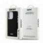 Apple iPhone 14 Pro Hülle DKNY Silicone Horizontal Metal Logo MagSAFE  Schwarz