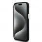 Apple iPhone 15 Plus Hülle DKNY Silicone Horizontal Metal Logo MagSAFE  Schwarz