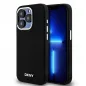 Apple iPhone 15 Pro Hülle DKNY Silicone Horizontal Metal Logo MagSAFE  Schwarz