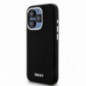 Apple iPhone 15 Pro Hülle DKNY Silicone Horizontal Metal Logo MagSAFE  Schwarz