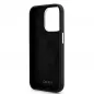 Apple iPhone 15 Pro Hülle DKNY Silicone Horizontal Metal Logo MagSAFE  Schwarz