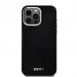 Apple iPhone 15 Pro Max Hülle DKNY Silicone Horizontal Metal Logo MagSAFE  Schwarz
