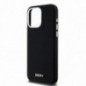 Apple iPhone 15 Pro Max Hülle DKNY Silicone Horizontal Metal Logo MagSAFE  Schwarz