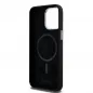 Apple iPhone 15 Pro Max Hülle DKNY Silicone Horizontal Metal Logo MagSAFE  Schwarz