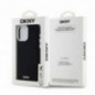 Apple iPhone 15 Pro Max Hülle DKNY Silicone Horizontal Metal Logo MagSAFE  Schwarz