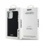 Apple iPhone 15 Pro Max Hülle DKNY Silicone Horizontal Metal Logo MagSAFE  Schwarz