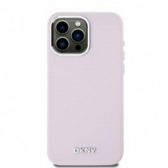 Apple iPhone 14 Pro Max Hülle DKNY Silicone Horizontal Metal Logo MagSAFE  Rosa