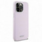 Apple iPhone 14 Pro Max Hülle DKNY Silicone Horizontal Metal Logo MagSAFE  Rosa