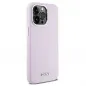 Apple iPhone 14 Pro Max Hülle DKNY Silicone Horizontal Metal Logo MagSAFE  Rosa